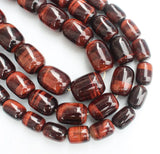 Tiger's Eye Drum Shape Beads 8-20mm 15inch Strand DIY Jewelry Making
