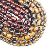 Tiger's Eye Drum Shape Beads 8-20mm 15inch Strand DIY Jewelry Making