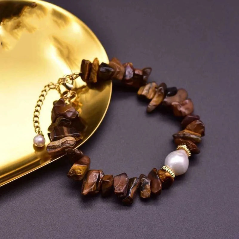Tiger's Eye Pearls Bracelet Glowing Spirituality Wristband
