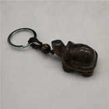 Tiger's Eye Turtle Keychain Crystal DIY Pendant