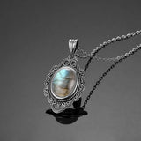 Tigereye Rhodochrosite Necklace Pendant 925 Sterling Silver Jewelry