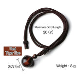 Round Tigers Eye Necklace Woman Man Rope Bead Chakra Jewelry