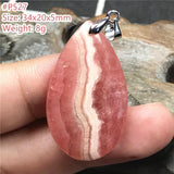 Natural Red Rhodochrosite Pendant Jewelry Healing Luck Argentina Crystal