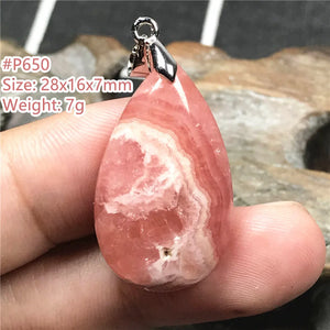 Top Red Rhodochrosite Pendant Necklace Argentina Luck Crystal Beauty Stone