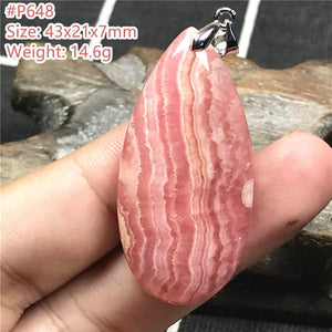 Top Red Rhodochrosite Pendant Necklace Argentina Luck Crystal Beauty Stone