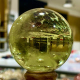 Natural Topaz Fumigation Crystal Sphere Quartz Column Reiki Healing