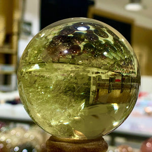Natural Topaz Fumigation Crystal Sphere Quartz Column Reiki Healing