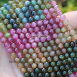 Natural Tourmaline 5.5mm MultiColor Round Gem Stone