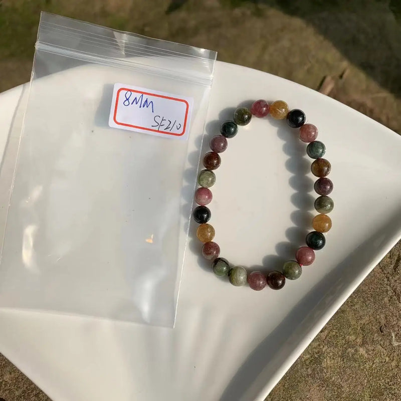 Natural Tourmaline Bracelet Beads Gemstone Jewelry