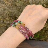 Green Tourmaline Bracelet for Women Natural Jadeite Bead Jewelry