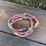 Green Tourmaline Bracelet for Women Natural Jadeite Bead Jewelry