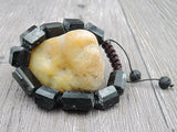 Tourmaline Double Point Beads Bracelet Hand-knitted Strand
