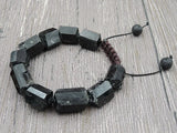 Tourmaline Double Point Beads Bracelet Hand-knitted Strand