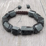 Tourmaline Double Point Beads Bracelet Hand-knitted Strand