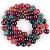 Natural Tourmaline Dragon Veins Agates Stone Beads for Jewelry Making