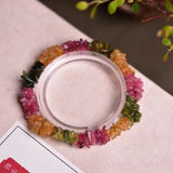 Natural Tourmaline Gravel Crystal Braid Bracelet