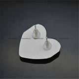 Natural Tourmaline Snowflake Shape Gemstone Stud Earrings 925 Silver Girl Woman