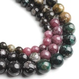 Natural Tourmaline Stone Beads Round Loose Beads 6/8/10mm 15 Inches