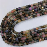 Tourmalines Cube Faceted StoneBeads 4mm Fashione Crystal DIY GemBeads