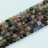 Tourmalines Cube Faceted StoneBeads 4mm Fashione Crystal DIY GemBeads