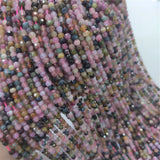 Tourmalines Rubys Beads Faceted 2.5~3 x 3.5~4mm Rondelle Small Crystal