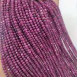 Tourmalines Rubys Beads Faceted 2.5~3 x 3.5~4mm Rondelle Small Crystal