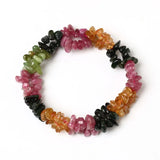 Tourmalines Stone Double Chain Bracelet, Crystal Women Jewelry