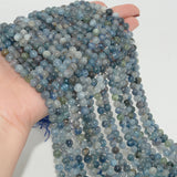 Natural Translucent Kyanite Loose Round Beads, Light Green, 6mm-6.3mm