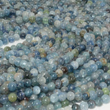 Natural Translucent Kyanite Loose Round Beads, Light Green, 6mm-6.3mm