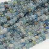 Natural Translucent Kyanite Loose Round Beads, Light Green, 6mm-6.3mm