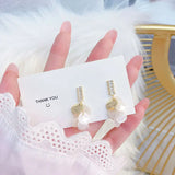 Shell Ear Studs Translucent Earrings Metal Glamour Accessories
