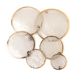 Round Shell Slice Charms Pendant DIY Jewelry Making