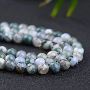 Tree Agate Round Beads Natural Semi Precious Gemstone Loose Beads