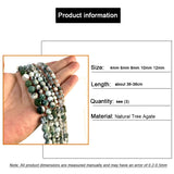 Tree Agate Stone Beads Loose Round Gemstone 4-12MM