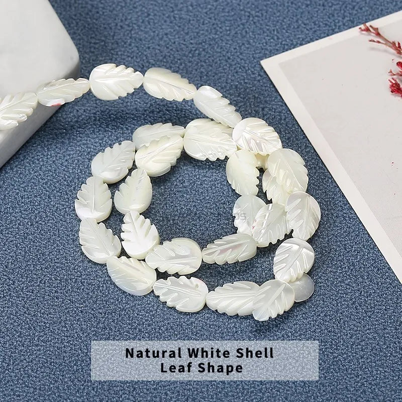Trochus Shell Beads Leaf Shape Spacer Beads for Jewelry Making