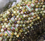 Natural Tsavorite Faceted Cube Beads for Jewelry Making