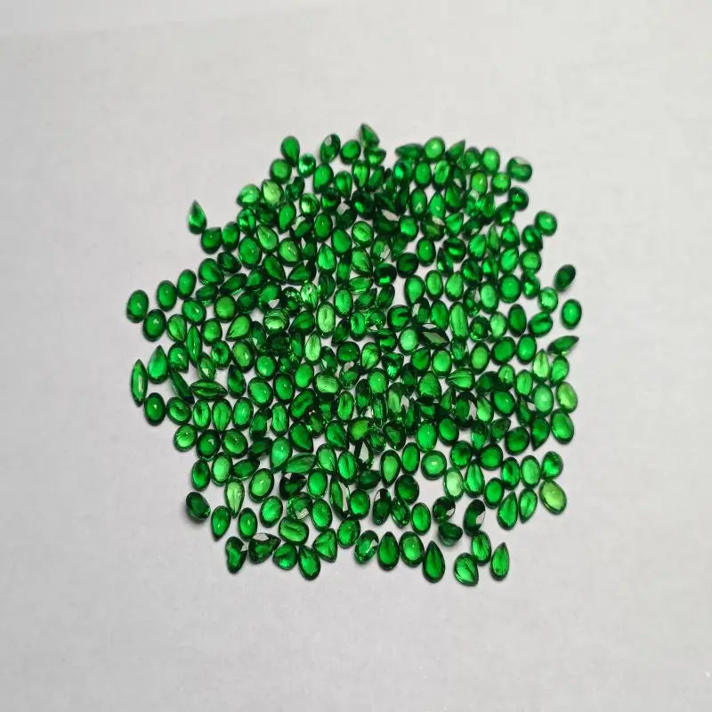 Tsavorite Faceted Round Rondelle Cube Coin Disc Beads Jewelry DIY