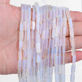 4x13mm Emperor Agat Quartz Flat Rectangle Stone Beads