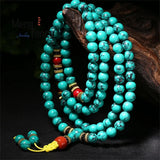 Natural Turquoise Buddha Bead Bracelet Fine Jewelry Charms Couple Bangle