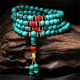 Natural Turquoise Buddha Bead Bracelet Fine Jewelry Charms Couple Bangle
