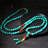 Natural Turquoise Buddha Bead Bracelet Fine Jewelry Charms Couple Bangle