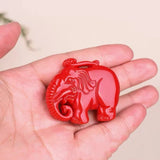 Natural Turquoise Elephant Jade Pendant Lucky Necklace