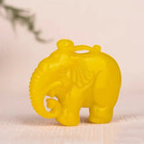 Natural Turquoise Elephant Jade Pendant Lucky Necklace