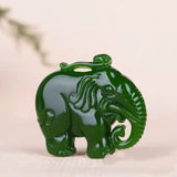 Natural Turquoise Elephant Jade Pendant Lucky Necklace