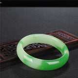 Natural Turquoise Hand-carved Wide Bar Jade Bracelet Boutique Jewelry