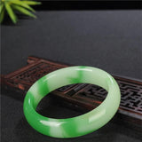 Natural Turquoise Hand-carved Wide Bar Jade Bracelet Boutique Jewelry