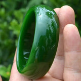 Natural Turquoise Hand-carved Thickened Jade Bracelet Women's Beauty