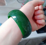 Natural Turquoise Hand-carved Thickened Jade Bracelet Women's Beauty