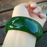 Natural Turquoise Hand-carved Thickened Jade Bracelet Women's Beauty