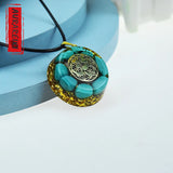 Natural Turquoise Orgone Pendant Wicca Reiki Healing Meditation